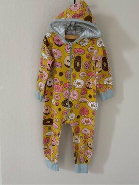 Purl Lamb Hooded One-Piece Romper Mustard Donut 5-6Y